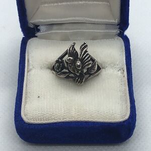 💛 925 Marcasite Dove & Flower Ring